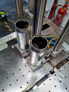 Two Headed Can Filler for Can Conditioned Beer
